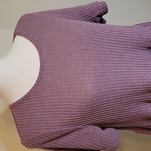 Women's Purple Ruffle Top - Picture 2 of 7